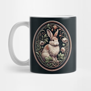 Storybook Bunny Embroidered Patch Mug